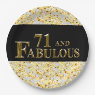71st Birthday Paper Plate