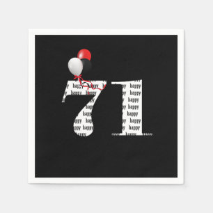 71st Birthday party balloons Napkin