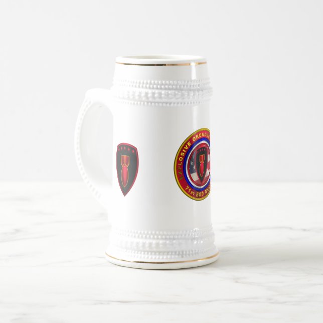 71st Explosive Ordnance Disposal Group Beer Stein (Front Left)