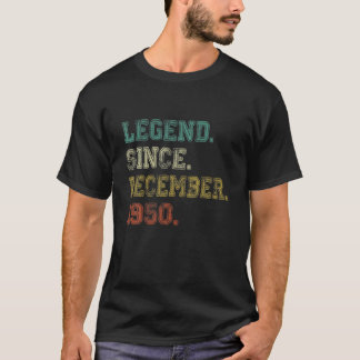 71Th Birthday Gifts 71 Years Old Legend Since Dece T-Shirt