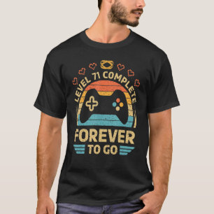 71th Wedding Anniversary Video Gamer Level 71 Comp T-Shirt