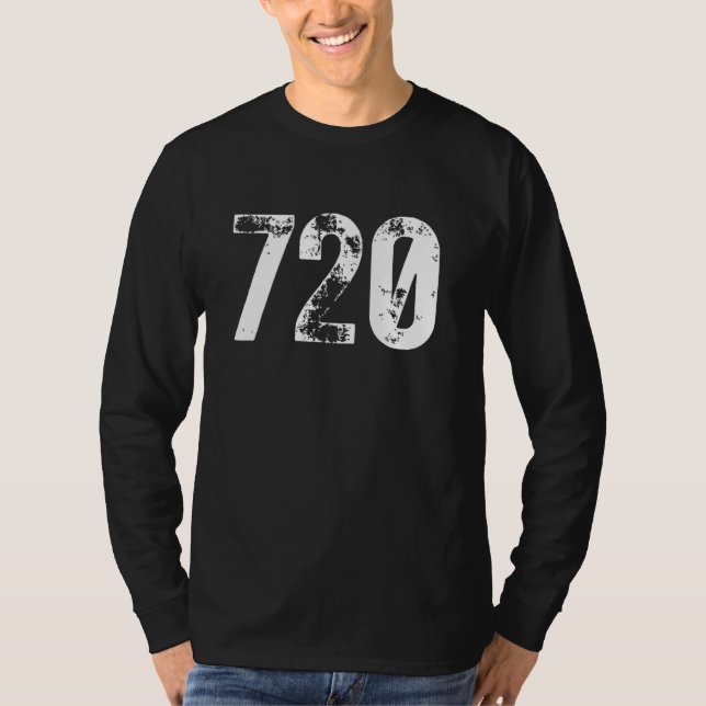720 Area Code Denver CO Mobile Telephone Area Code T-Shirt (Front)