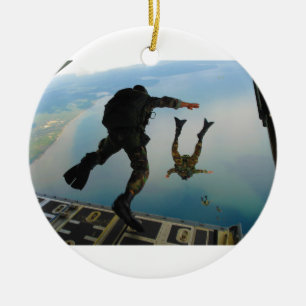 720h Special Tactics Group Jumping Out of Planet Ceramic Ornament