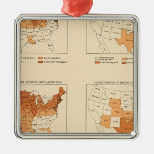 72 Density, proportion, increase, foreign born Metal Ornament