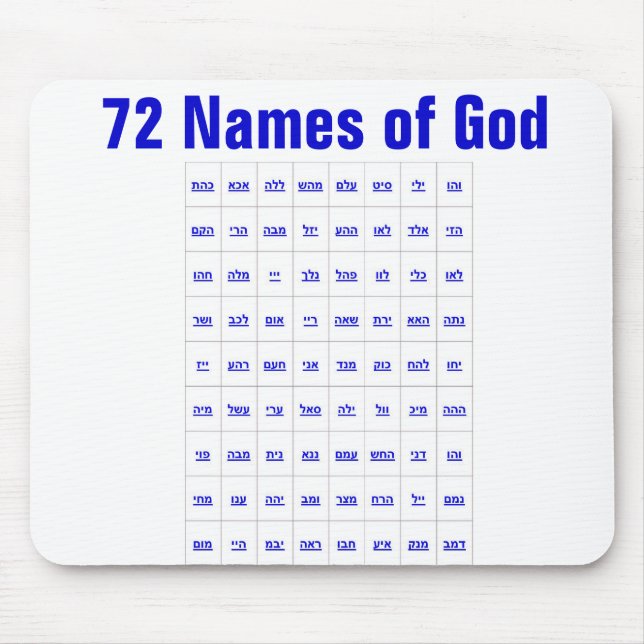 72 Names of God Mouse Pad (Front)