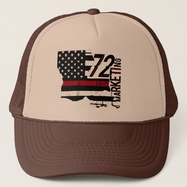 72marketing amincissent la ligne rouge casquette (Devant)