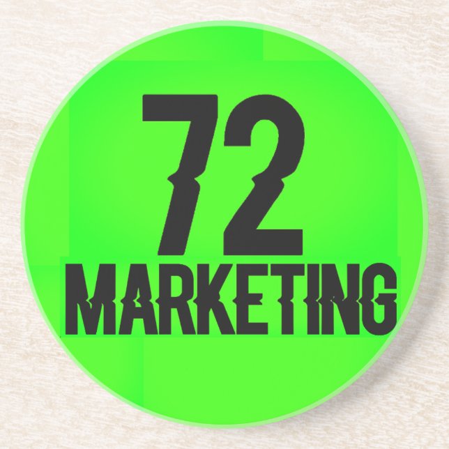 72marketing Coaster Drink Logo Houseware Neon (Front)