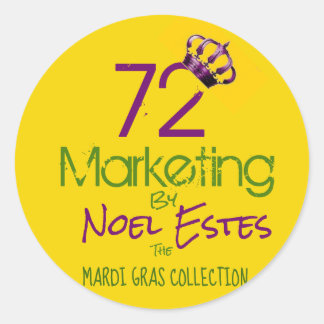 72marketing logo sticker Mardi Gras collection