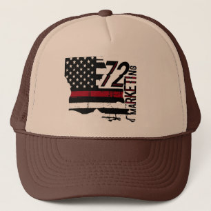 72marketing thin red line trucker hat Louisiana