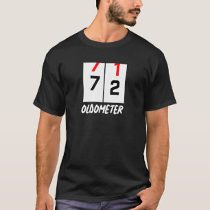 72nd Birthday 71 72 Oldometer  Birthday Party T-Shirt