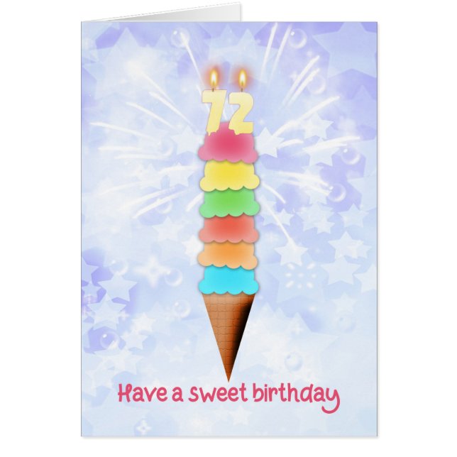 72nd Birthday Giant Ice Cream (Front)
