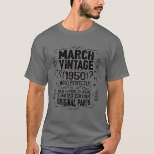 72Nd Birthday March Pisces Woman Aries Man Vintage T-Shirt