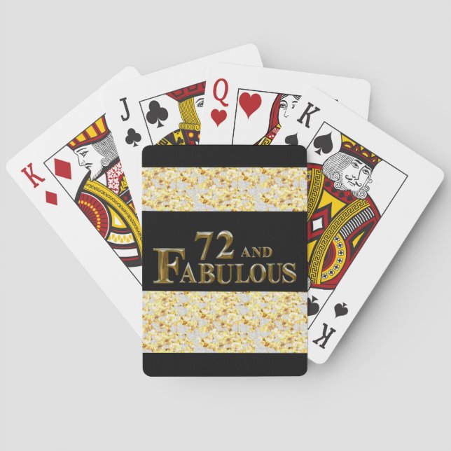 72nd  Birthday  Playing Cards (Back)