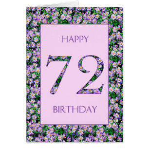 72nd Birthday Purple Daisies