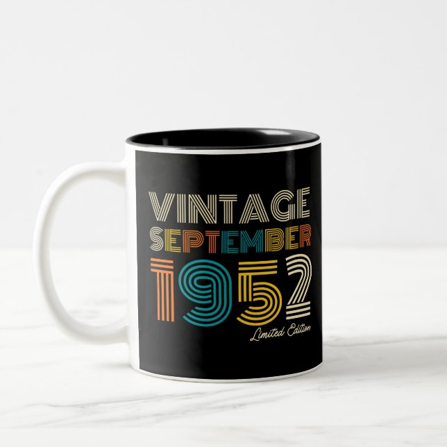72nd Birthday  Two-Tone Coffee Mug (Left)