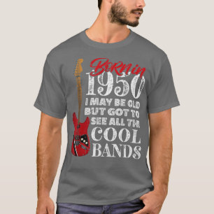 72nd BirthdayBorn in 1950 I Electric Guitar I Rock T-Shirt