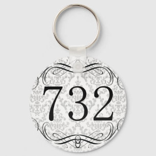 732 Area Code Keychain