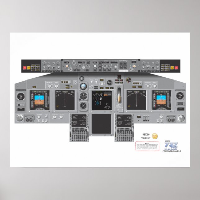 737NG Forward Panel Poster (Front)