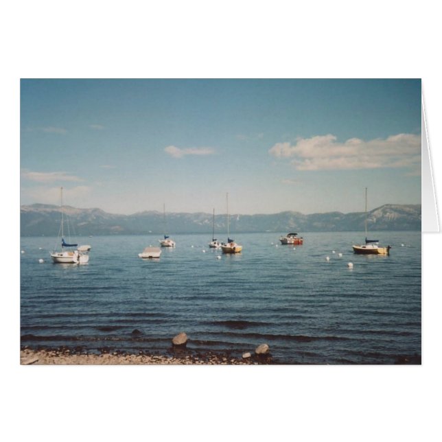 73. Boats at Anchor, Lake Tahoe, CA (Front Horizontal)