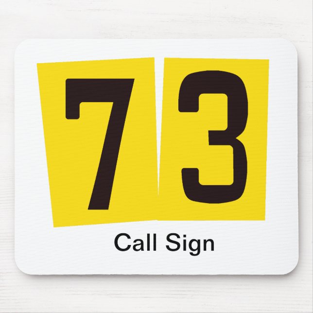 73 Ham Radio Mouse Pad  Customize Call Sign! (Front)