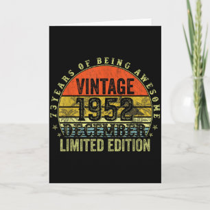 73 Year Old Birthday Gifts For Men December 1952 7 Card