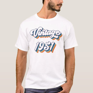 73 Year Old Gift Men Women Vintage 1951 73rd Birth T-Shirt