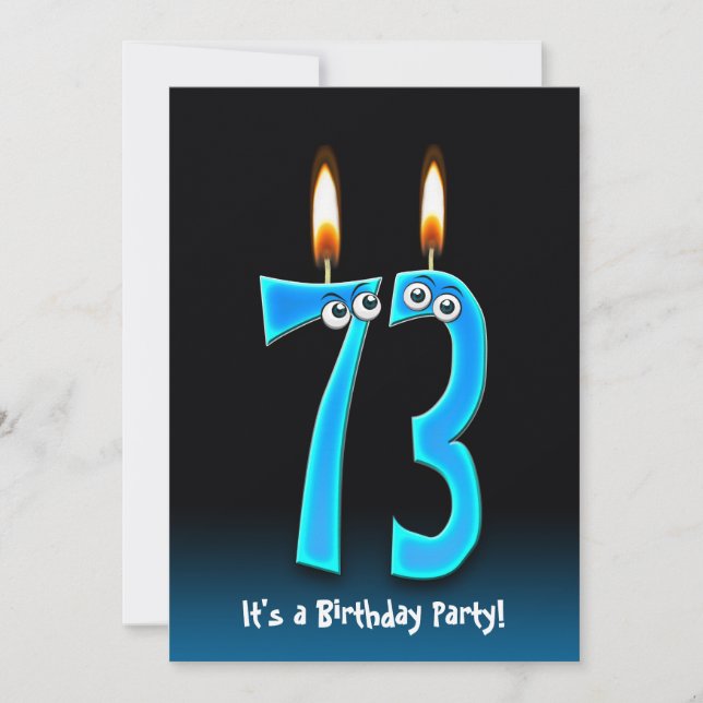 73e anniversaire Invitation de fête (Devant)