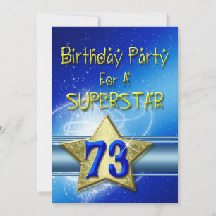 73e fête d'anniversaire Invitation pour une Supers