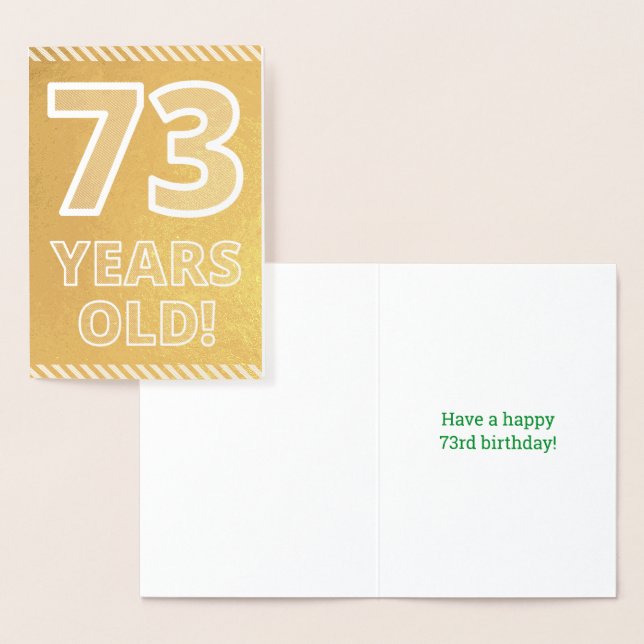 73ème anniversaire : audacieux "73 ans !" Carte Go (Affichage)