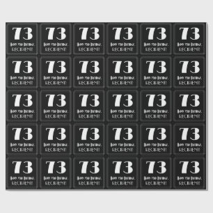 73rd Birthday - Art Deco Inspired Look "73", Name Wrapping Paper