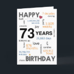 73rd Birthday Card<br><div class="desc">Birthday Card Inside: May your special day be filled with joy, laughter, and unforgettable moments that you can cherish for years to come. Wishing you all the happiness in the world on your birthday and always! Description: Let's commemorate the incredible 73rd birthday milestone with our delightful Happy 73rd Birthday card!...</div>