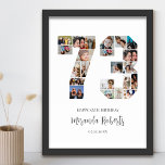 73rd Birthday Number 73 Custom Photo Collage Poster<br><div class="desc">Celebrate 73rd birthday with this personalized number 73 photo collage poster. This customizable gift is also perfect for wedding anniversary. It's a great way to display precious memories from your wedding and married life. The poster features a collage of photos capturing those special moments, and it can be customized with...</div>