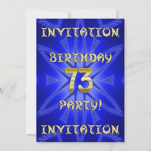 73rd Birthday party invitation