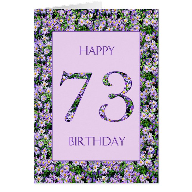73rd Birthday Purple Daisies (Front)