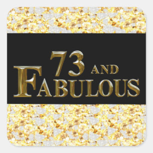 73rd Birthday Square Sticker