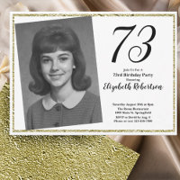 73rd Custom Photo White and Gold 