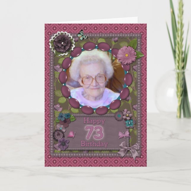 73rd Photo card for a birthday (Front)