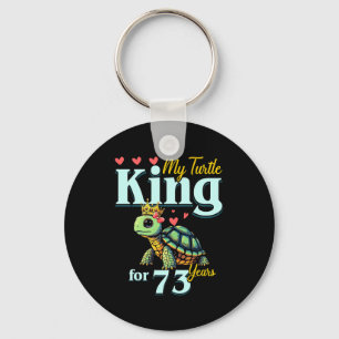 73rd Wedding Anniversary Couples My Turtle King Fo Keychain