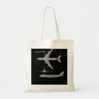 747 Airplane Hand drawn Graphic Tee plane Tote Bag