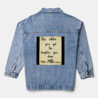 74 age shine denim jacket
