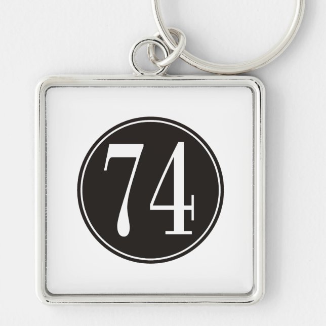 #74  Black Circle Keychain (Front)