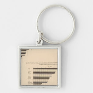 74 White population foreign parentage by states Keychain