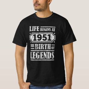 74 Year Old 1951 Birth Of Legend 74th Birthday T-Shirt