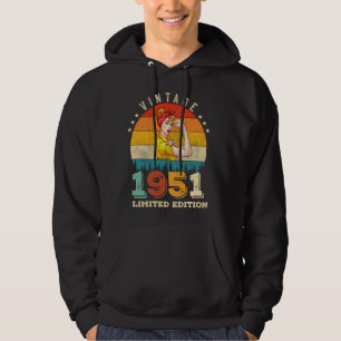 74 Year Old Bday 1951 Vintage 74th Birthday Women Hoodie