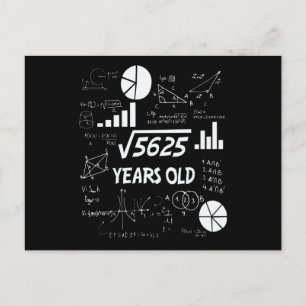 74 Year Old Bday Math Teacher 74th Birthday Gift Postcard