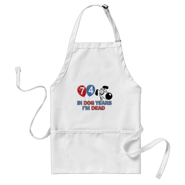 74 year old Dog year Standard Apron (Front)