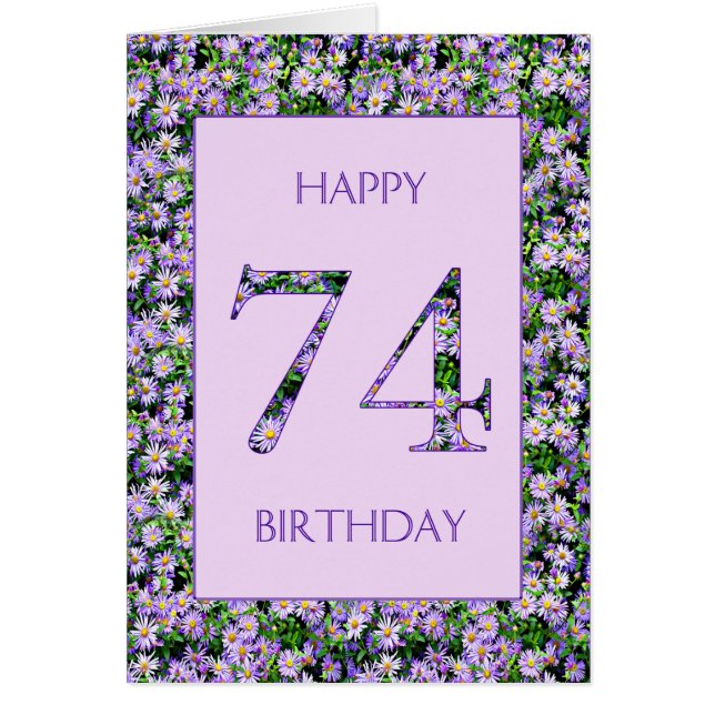 74e anniversaire de marguerites violettes (Devant)