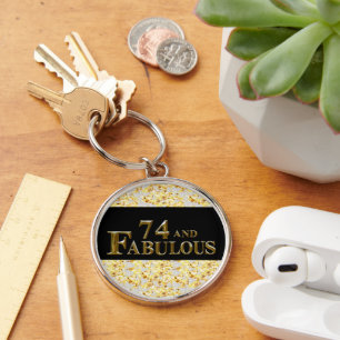 74th Birthday Keychain