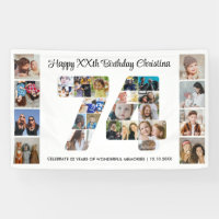 74th Birthday Party Number 74 Photo Collage