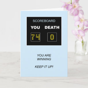 74th Birthday Scoreboard Card